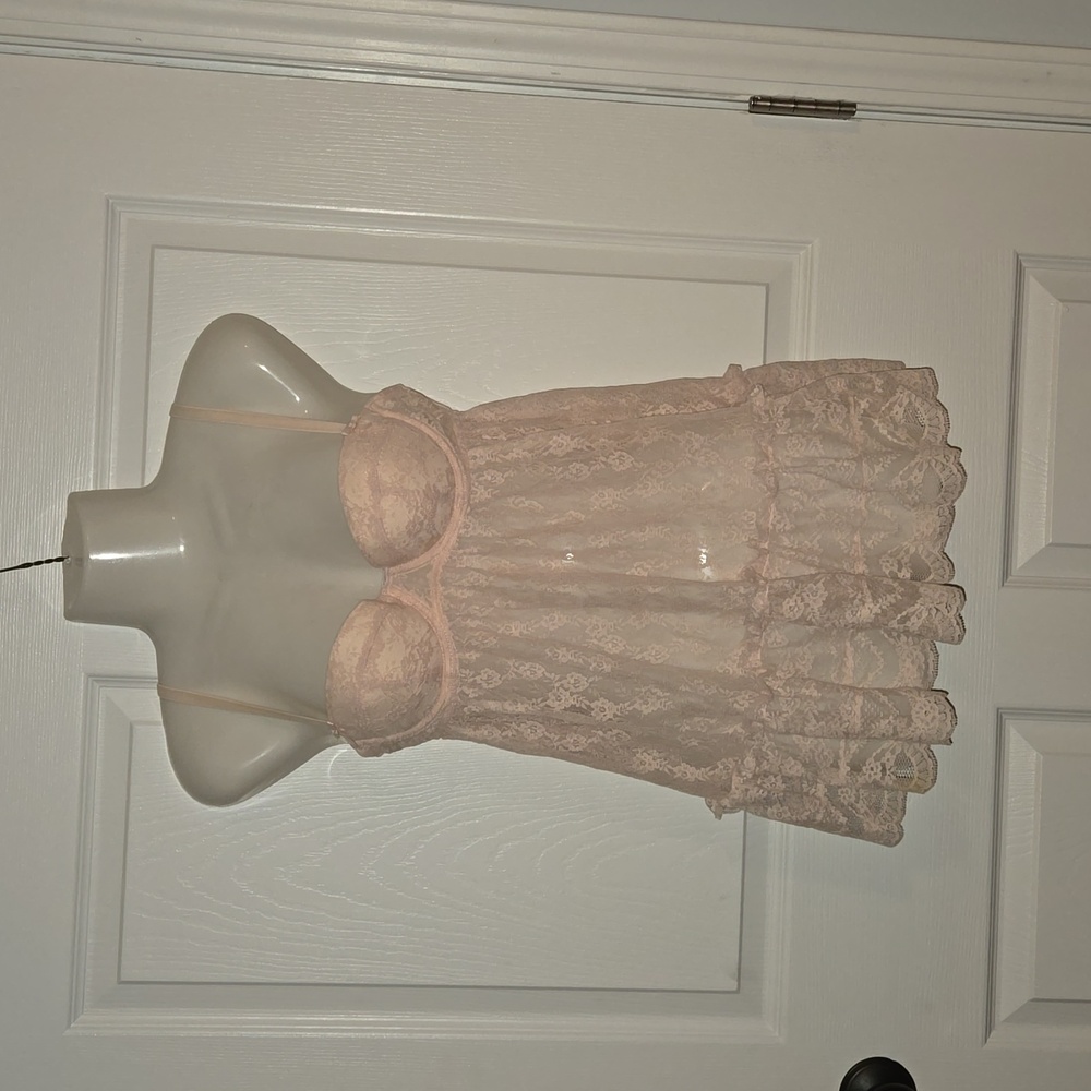 Vintage Y2K Victoria Secret Sexy Little Thing Baby Pink Lingerie Top Size 34B